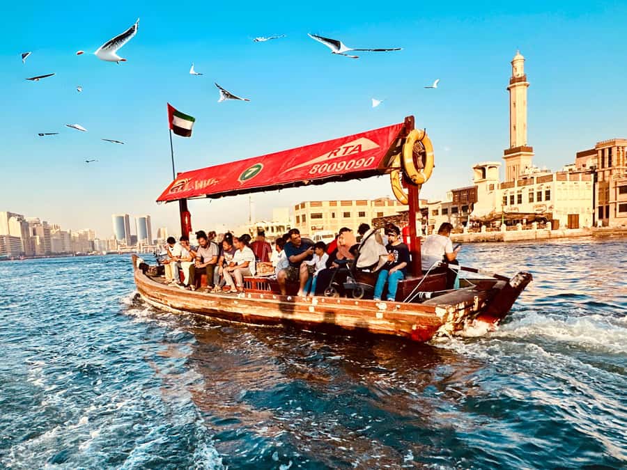 Dubai: Authentic Old Town, Souks, Tastings & Abra Boat Tour - Crossing Dubai Creek by Abra