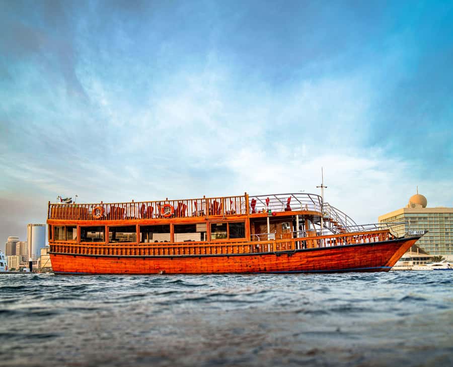 Dubai: Big Bus Hop-On Hop-Off Tour & Optional Dhow Cruise - The blue route: malls, marina, Palm Jumeirah, and the coast