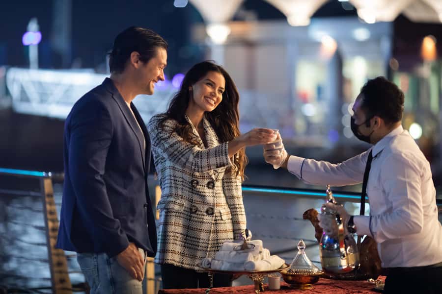 Dubai: Luxury Canal Dinner Cruise with Optional Transfers - Welcome coffee, dates, and a relaxed start