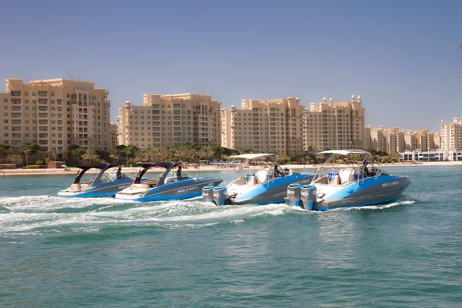 Dubai: Marina Private Boat Tour & Palm Jumeirah Sightseeing - The 80-minute cruise: a focused Marina and Palm outing