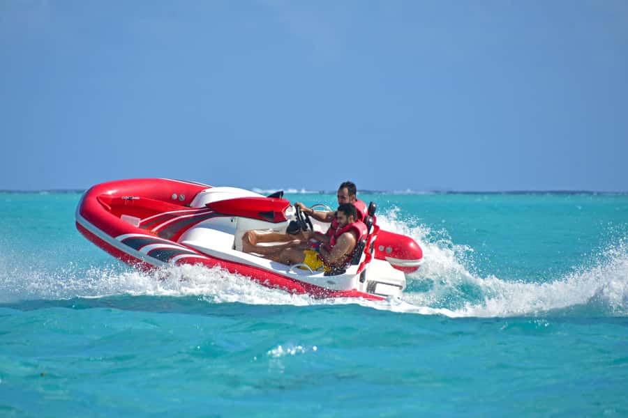 Dubai: Private Self-Drive SeaKart Jet Ski Boat Tour - The two-hour route and the Palm Lagoon swim