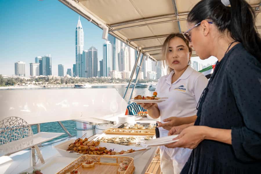Dubai: Sunset & Night Cruise with Bites and Drinks - Dubai Marina: Towers From the Water