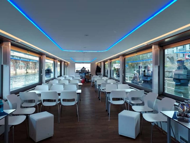 Evening Boat Tour 1.5 hour with our solarcatamaran - From Uber Platz toward Treptower Park