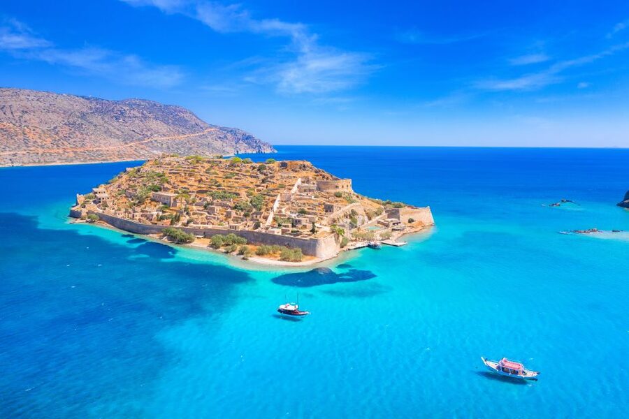 From Ag. Nikolaos: Spinalonga & Kolokytha Cruise with Lunch - Leaving Agios Nikolaos through Mirabello Bay