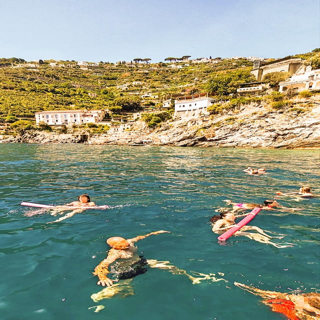 From Amalfi: Coast & Furore Fjord Boat Tour with Swim Break - The boat setup: shade, toilets, and room to move