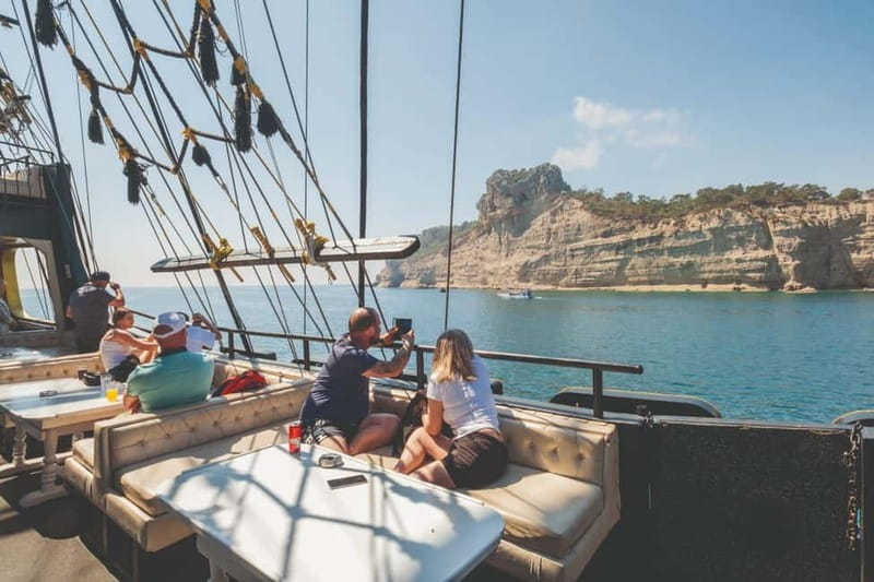 From Antalya/Kemer: All-Inclusive Party Boat with Lunch - Phaselis Bay brings the first swim and lunch stop