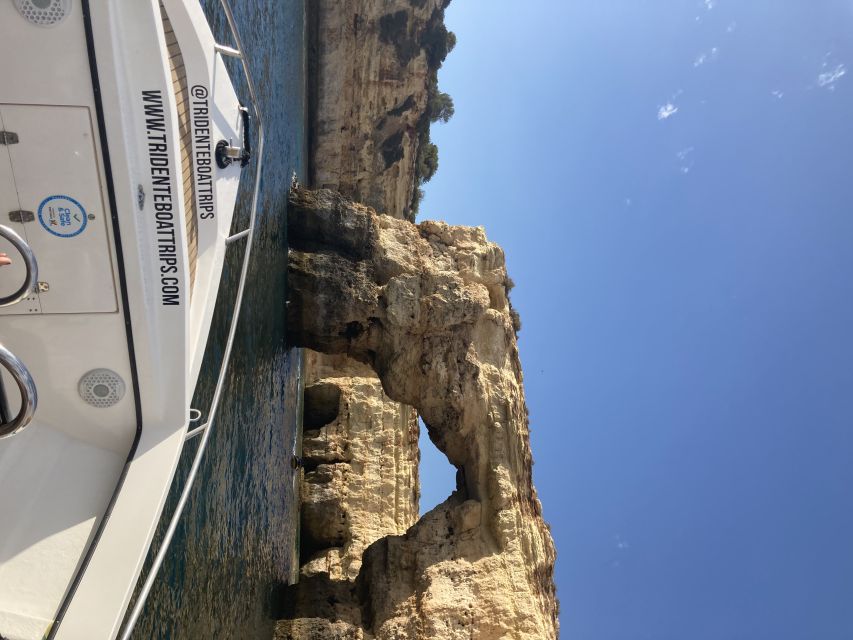 From Armação de Pêra: Benagil Caves and Beaches Boat Tour - Praia da Marinha and the approach to Benagil