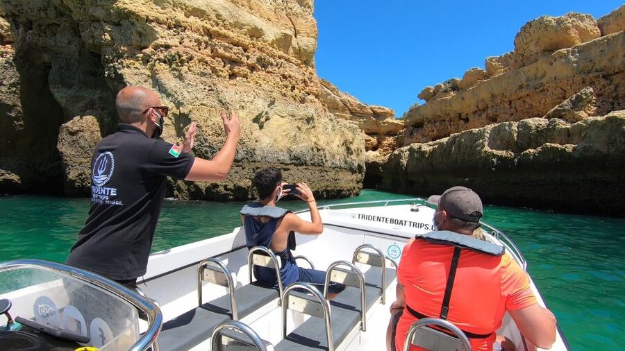 From Armação de Pêra: Benagil Caves and Beaches Boat Tour - The small boat advantage