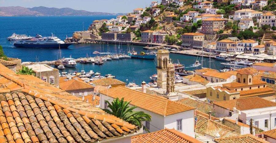 From Athens: Day Cruise to Hydra, Poros & Aegina with Lunch - Poros: a quick look at a romantic harbor town