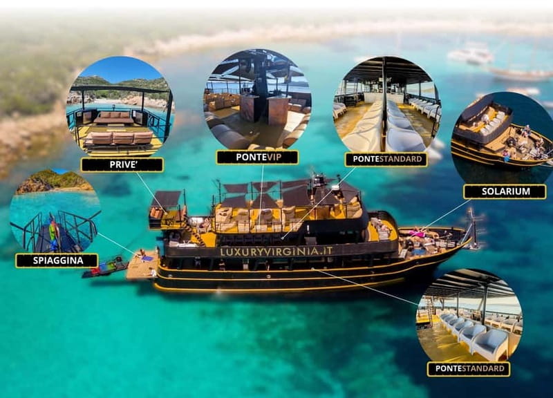 From Cannigione: La Maddalena Archipelago Boat Trip - Choosing your place on the Virginia