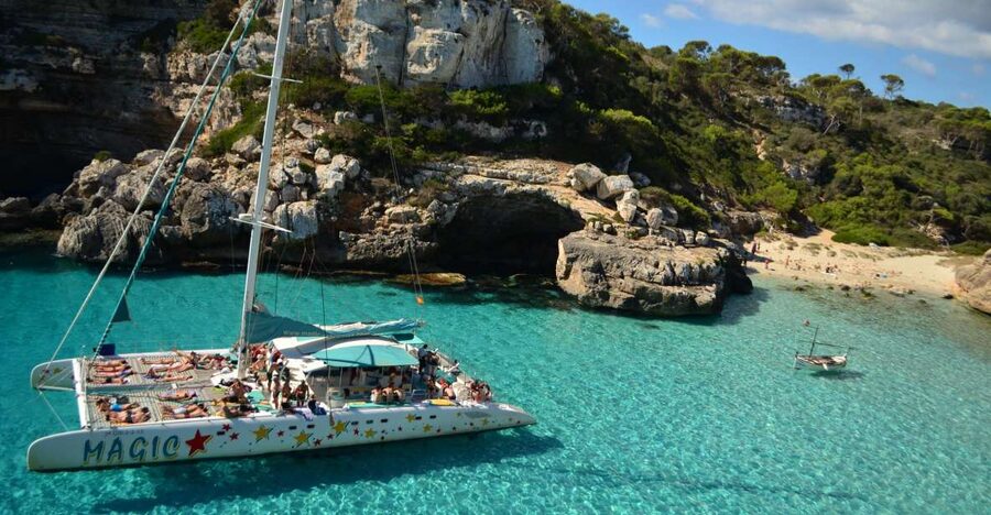 From Colònia de San Jordi : Catamaran Cruise to Es Trenc - Sailing Past Cap Salines and Es Caragol