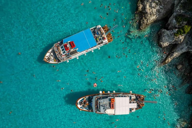 From Corfu: Day Cruise to Paxos, Antipaxos, & the Blue Caves - Antipaxos and the hour in clear water