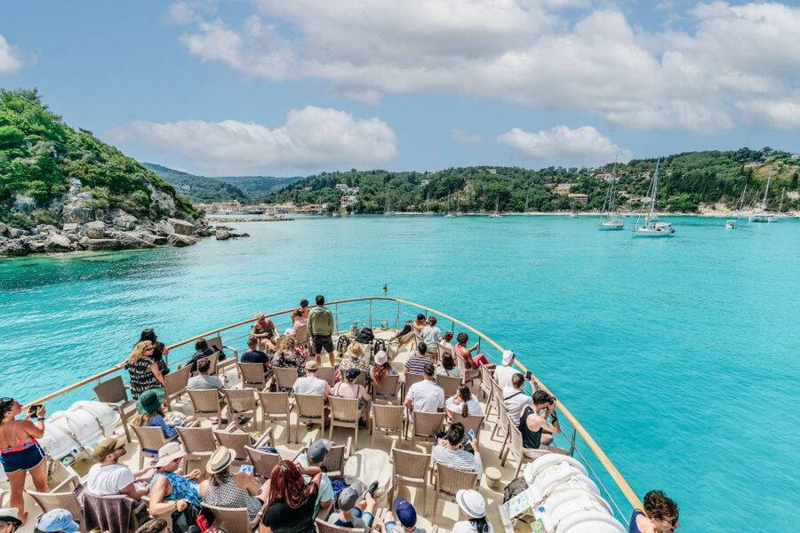 From Corfu Island: Antipaxos & Paxos Blue Caves Boat Cruise - A full day from Corfu to three Ionian highlights