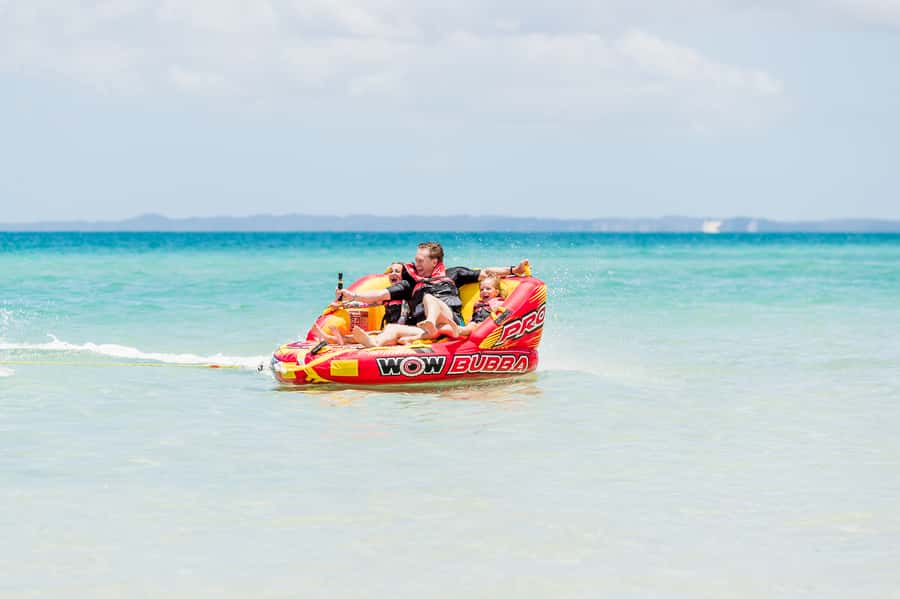 From Hervey Bay: Remote K'gari Tour by Boat with Lunch - Whale watching from mid-July to October