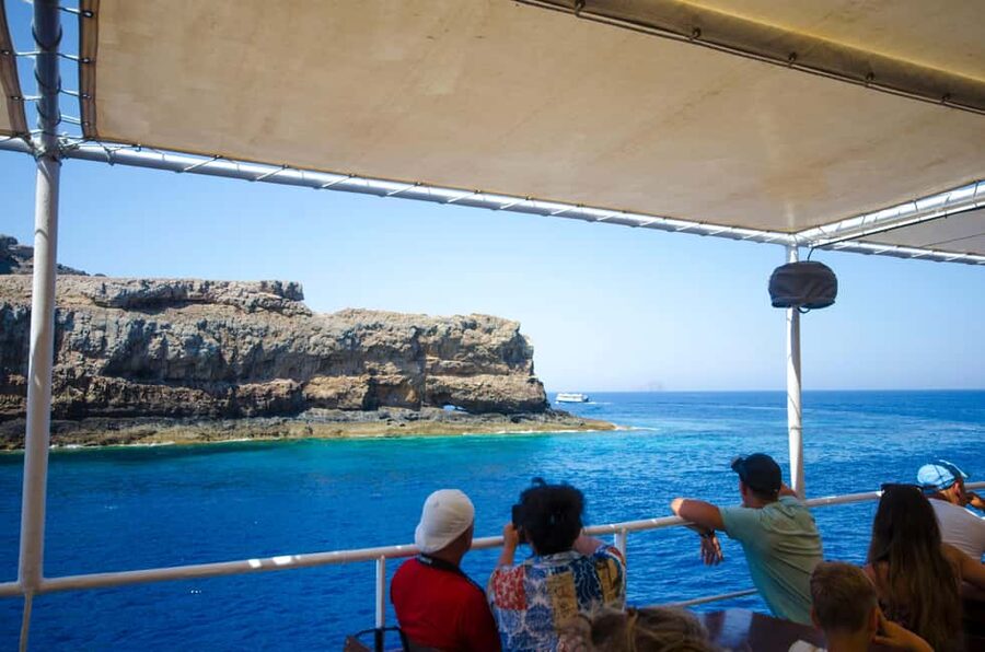 From Kissamos Port: Boat Cruise to Balos Lagoon - The first hour across Kissamos Bay
