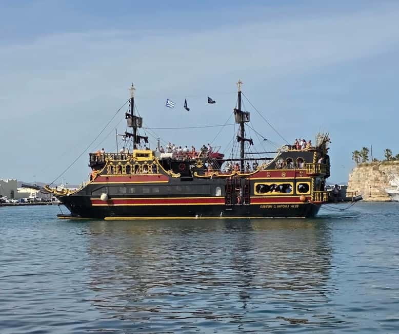 From Kos: 3-Island Boat Trip with BBQ & Water Slide - Lunch on board: simple, tasty, and included