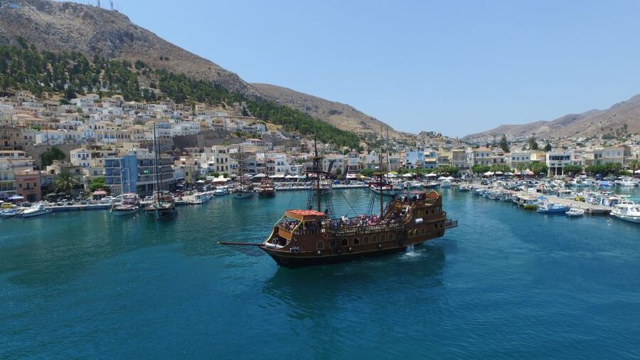 From Kos: 3-Island Pirate Cruise with Lunch and Waterslide - A pirate boat with a proper day out attached