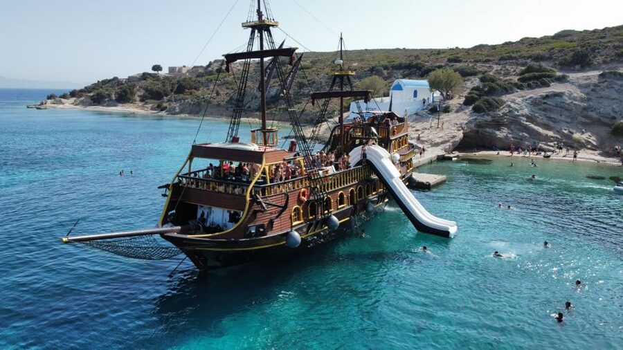 From Kos: 3-Island Pirate Cruise with Lunch and Waterslide - Families, older adults, and solo visitors