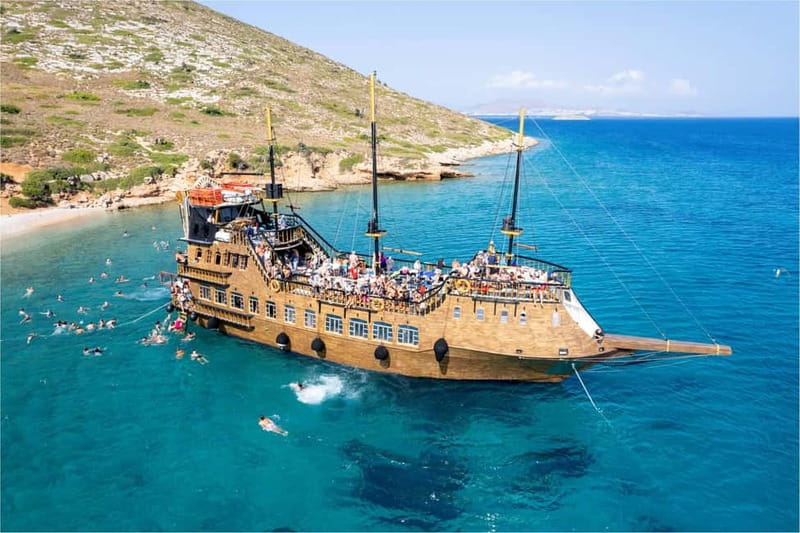 From Kos:A full day cruise in the newest luxury vessel! - A new Greek-built ship with a party-boat pulse