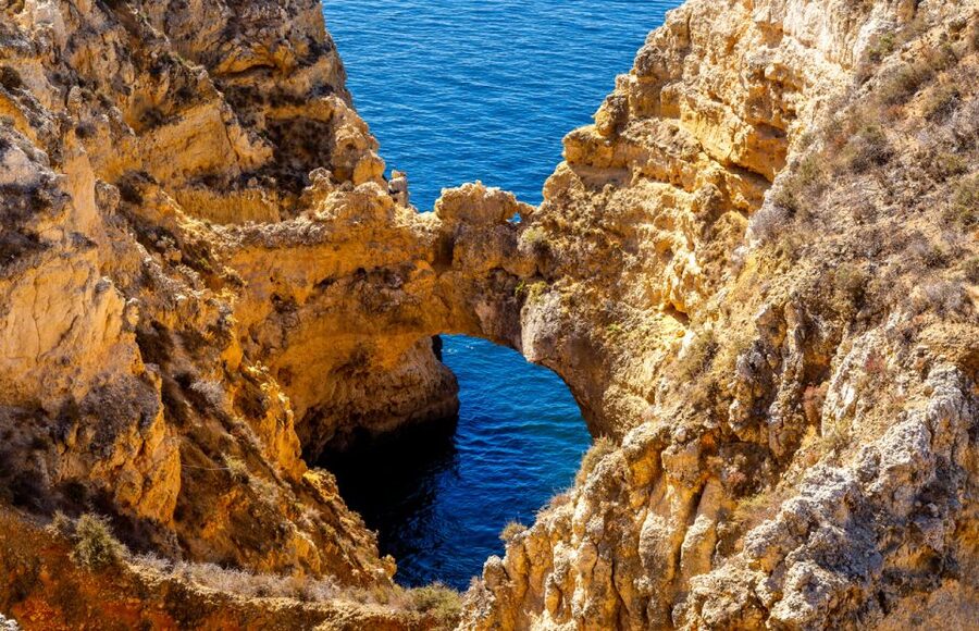From Lagos: Cruise to the Caves of Ponta da Piedade - Entering the narrow sea caves