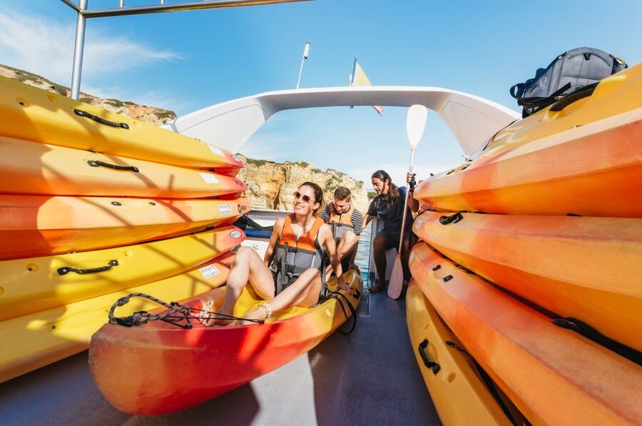 From Lagos: Kayaking and Boat Cave Explorer Tour - Paddling through Ponta da Piedade
