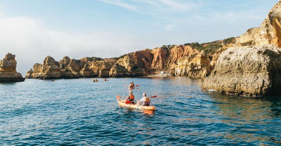 From Lagos: Kayaking and Boat Cave Explorer Tour - From Gate EFGHI to the open water