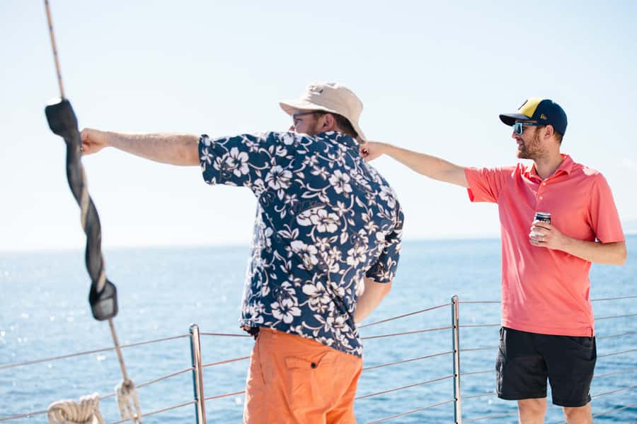 From Ma'alaea: 'Alihilani Sunset Sail Catamaran Tour - Wildlife and the winter whale season