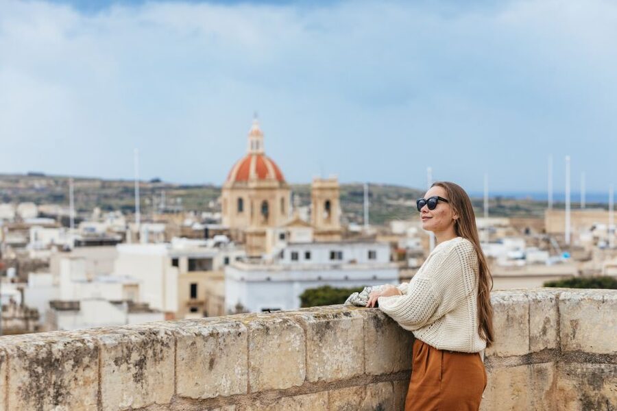 From Malta: Full-Day Gozo UTV Tour with Lunch and Boat Ride - Xewkija Rotunda and the village stops