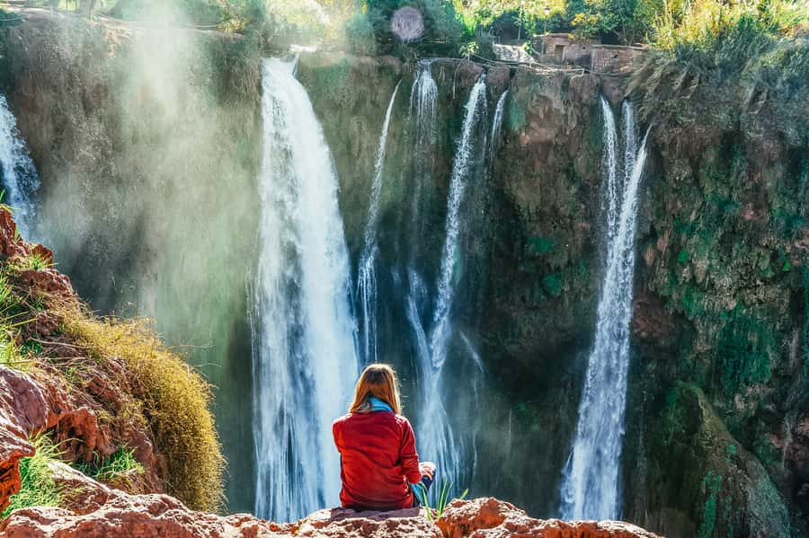 From Marrakech: Ouzoud Waterfalls Guided Hike and Boat Trip - Lunch with a waterfall view