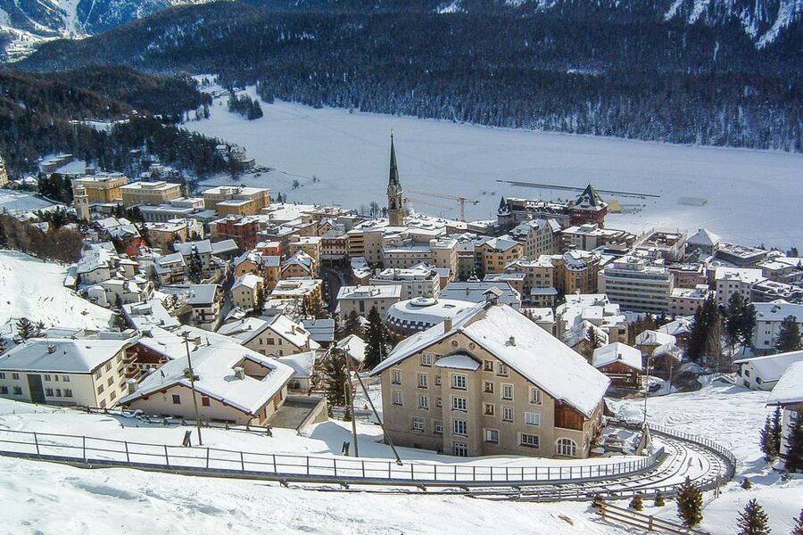 From Milan: Lake Como Cruise, St. Moritz & Bernina Red Train - A short, polished look at St. Moritz