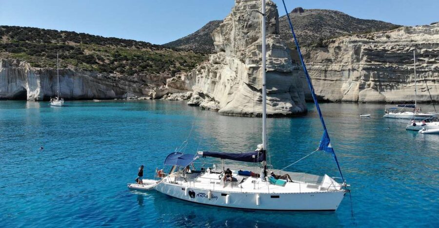From Milos: Guided Day Cruise to Kleftiko With Lunch - At a glance