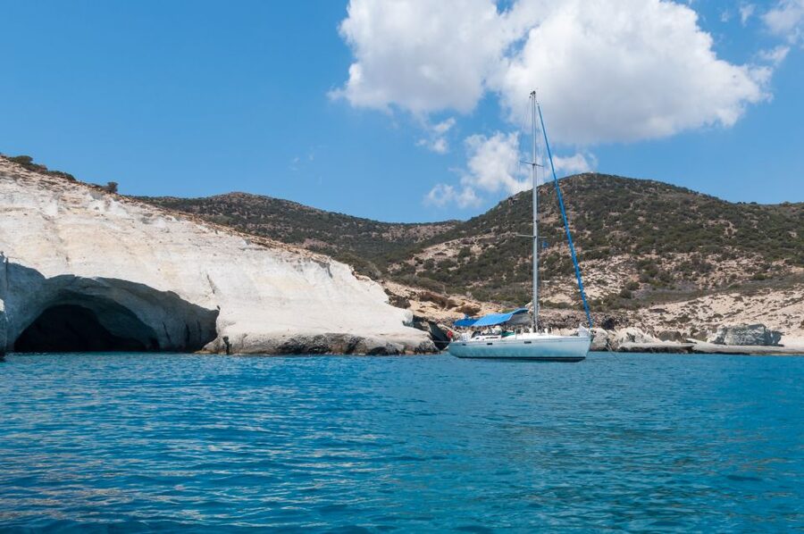 From Milos: Guided Day Cruise to Kleftiko With Lunch - Agathia Bay, the first swim