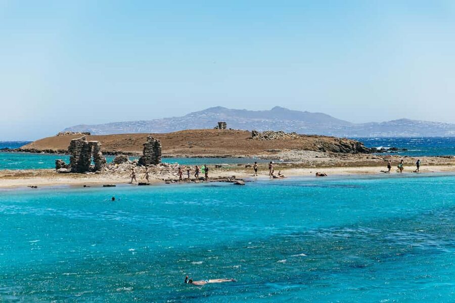 From Mykonos: Cruise to Delos and Rhenia with Lunch - Rhenia is the day’s swimming break