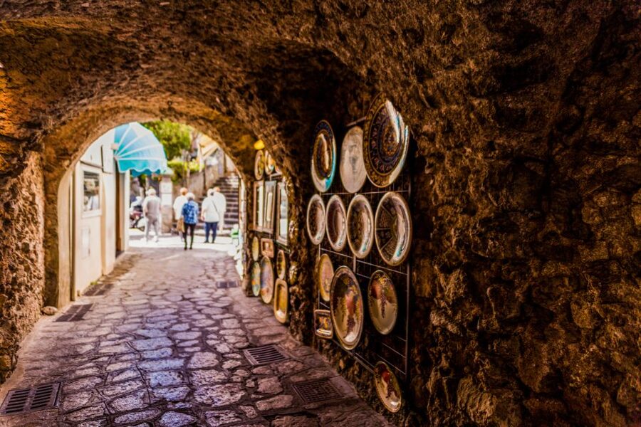 From Naples: Boat Tour of Amalfi, Positano and Ravello - Queen Giovanna’s Baths and Sorrento’s rocky shore