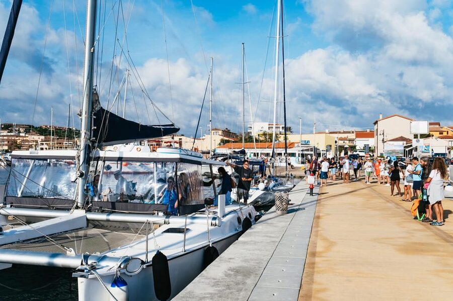 From Palau: La Maddalena Archipelago Catamaran Tour w/ Lunch - A Sardinian lunch served at sea