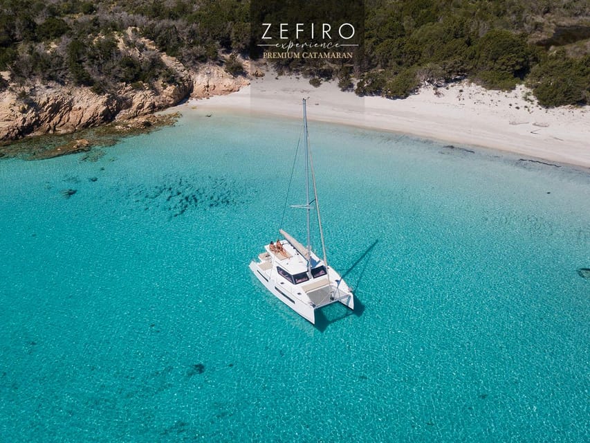 From Palau: La Maddalena Archipelago Catamaran Tour w/ Lunch - The crew shapes the mood