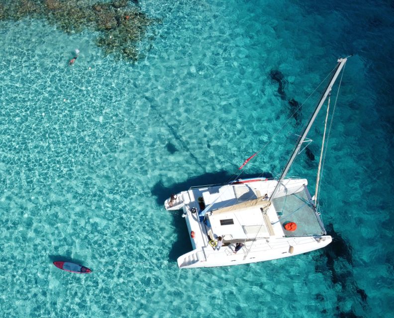 From Palau: Maddalena Archipelago Catamaran Tour with Lunch - Leaving Palau and settling into the boat