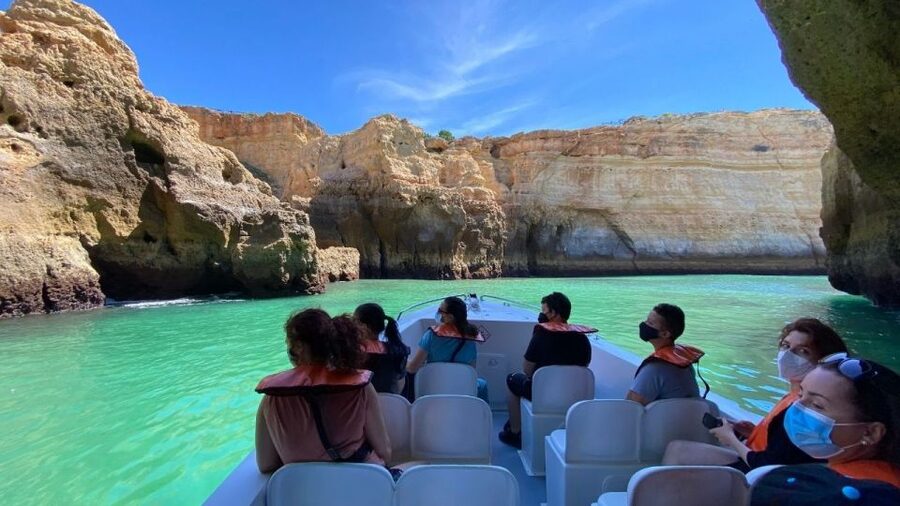 From Portimão: Algar de Benagil and Sea Caves Boat Tour - From Portimão to Carvoeiro, the coast gets dramatic
