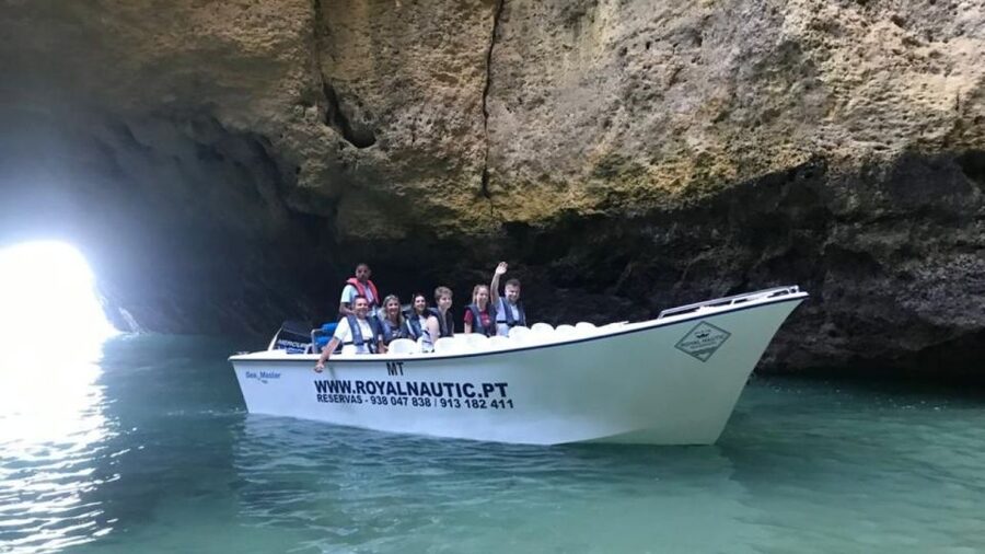 From Portimão: Algar de Benagil and Sea Caves Boat Tour - The swim stop is short, cold, and optional