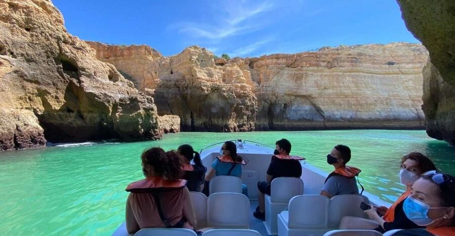 From Portimão: Algar de Benagil and Sea Caves Boat Tour - Entering Benagil Cave by boat