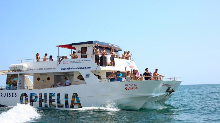 From Portimão: Catamaran Cruise to Benagil Caves with BBQ - The Beach Stop and BBQ Lunch