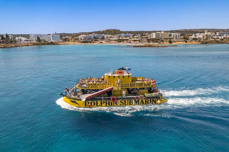 From Protaras: Cruise to Blue Lagoon, Turtle Cove & Sea Cave - The underwater deck and family appeal