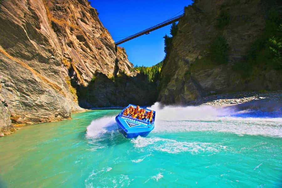 From Queenstown: Skippers Canyon Jet Boat Ride - The cliff-hugging Skippers Road