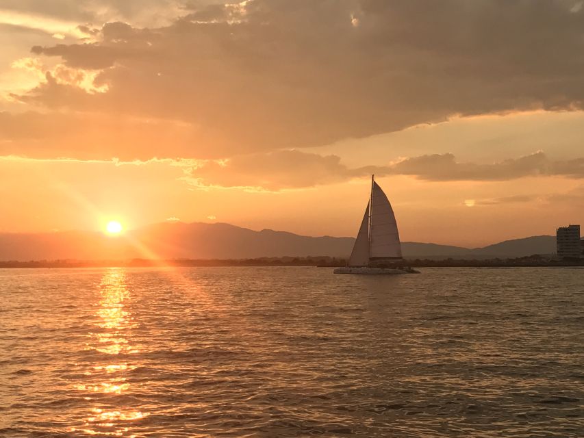 From Roses: Sunset Catamaran Cruise - The first view: Roses from the water