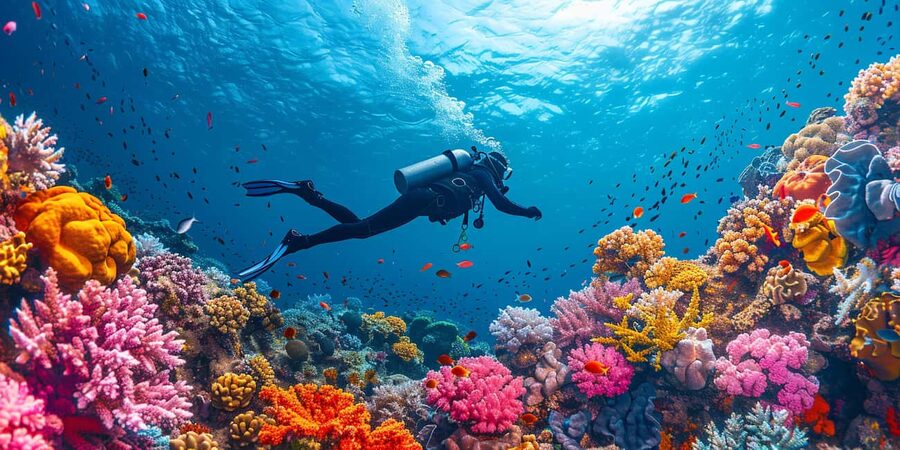 From Sharm: Ras Muhammed & White Island By Boat & intro Dive - The first reef stop and the value of a guide