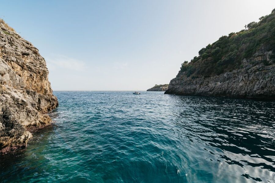 From Sorrento/Nerano: Amalfi and Positano Boat Tour - The return route through Crapolla and Islet dIsca
