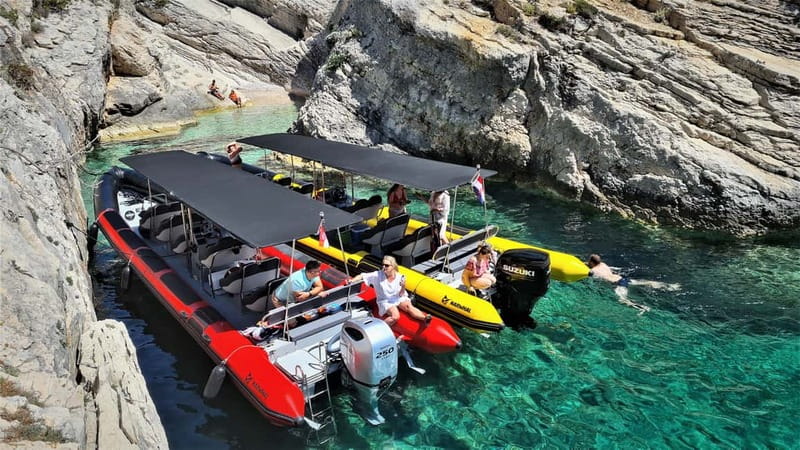 From Split: Blue Cave, Hvar, Mamma Mia, 5 Islands boat Tour - The boat matters more than you might expect