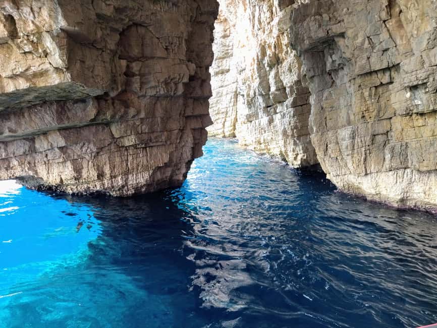 From Split: Blue Cave, Hvar, Mamma Mia, 5 Islands boat Tour - Vis military history at Stupišće