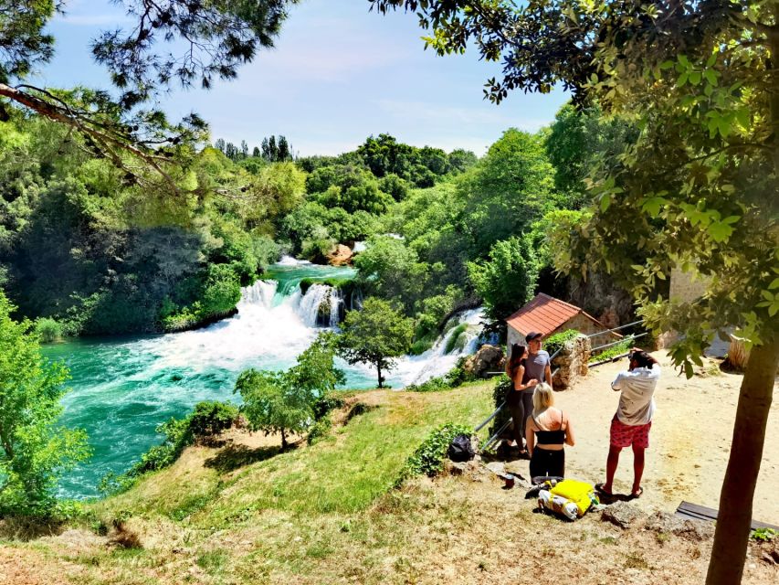 From Split & Trogir: Krka Waterfalls Day Tour with Boat Ride - Skradin gives the day a relaxed ending