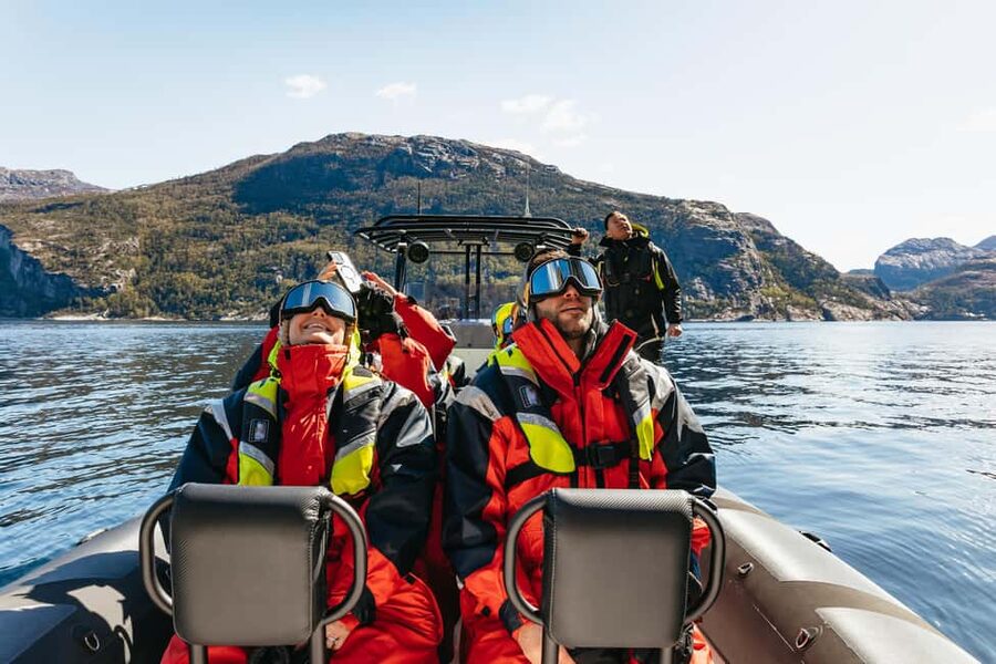 From Stavanger: Lysefjorden & Pulpit Rock RIB Boat Tour - Lysefjorden opens into a wall of rock